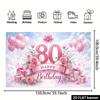 2D Sweet Pink Rose 80th Birthday Photography Backdrop