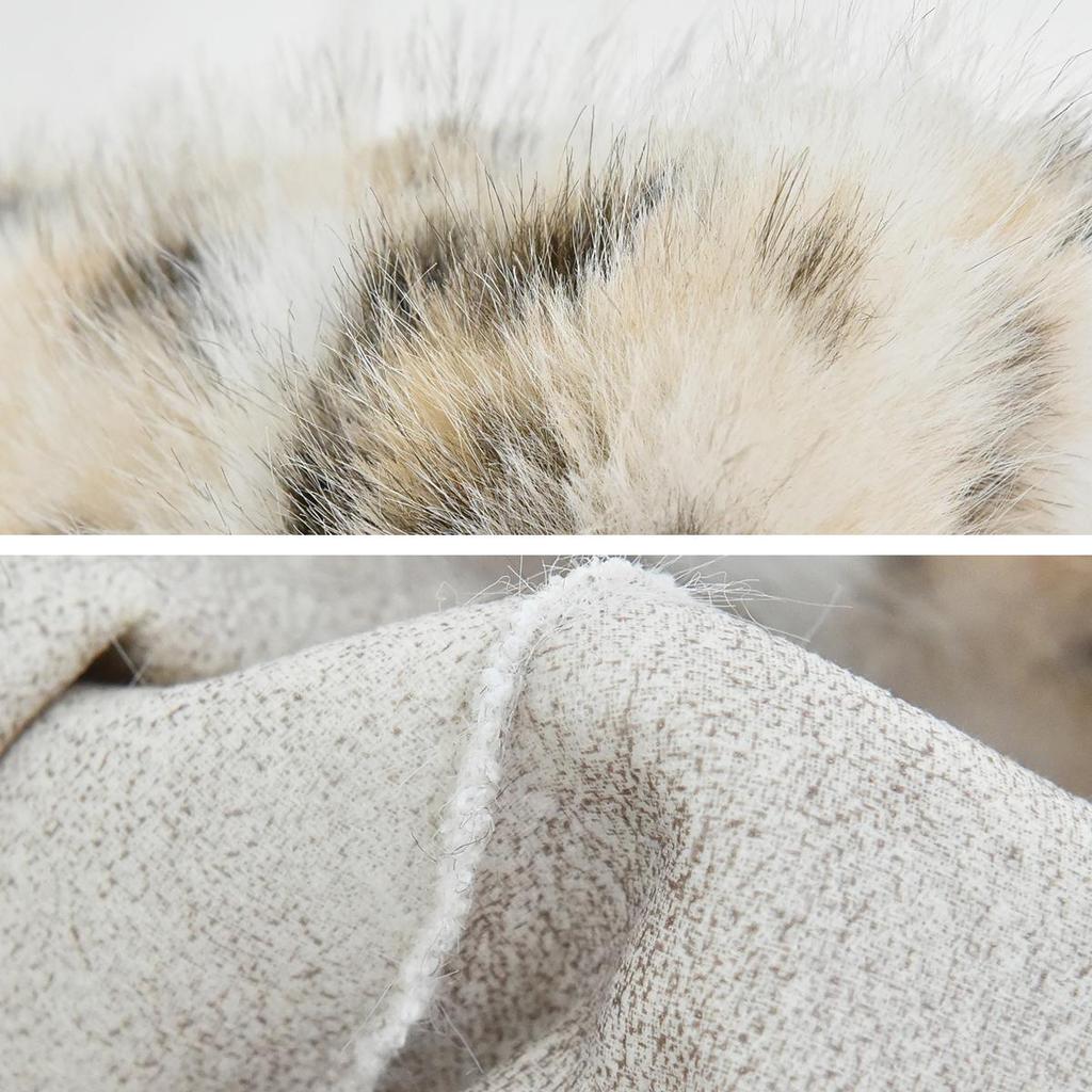 Женский набор: шапка-ведро и шарф из искусственного меха норки, классический леопардовый принт, теплый набор из веганского искусственного меха, шапка и шарф из искусственного меха для зимы