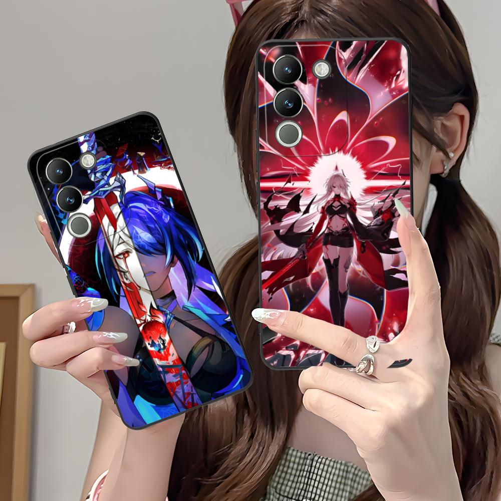 Матовый ТПУ чехол для мобильного телефона HSR Acheron для VIVO V60 V50 V40 V30 V29 V27 V25 V23 Pro Lite 5G Цветной печатный чехол