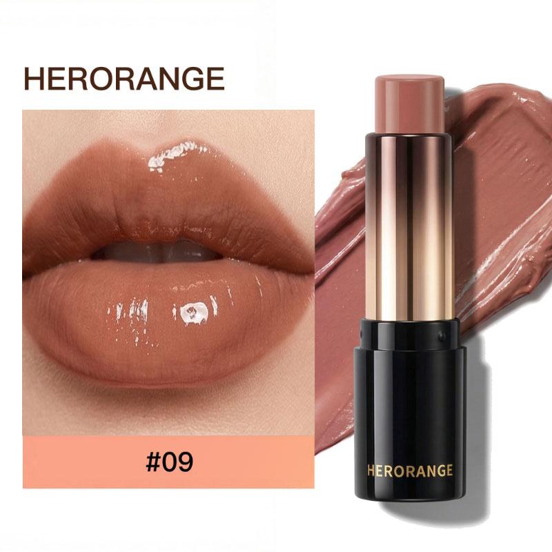 Herorange Light-Colored Lipstick Multi-Use Stick, with a Clear and Dewy Finish, Rich Texture, and Moisturizing Properties That Won'T Dry Out the Skin