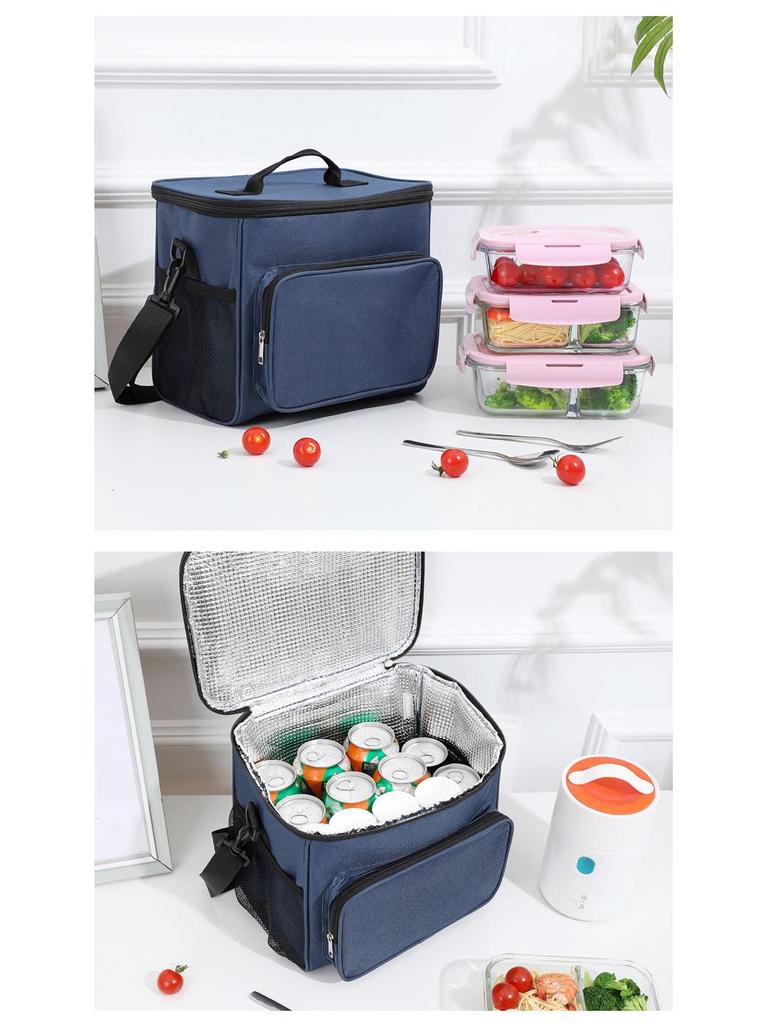 Портативная термосумка для ланча из ткани Оксфорд - Ручная и плечевая переноска, Идеально подходит для пикников и использования на открытом воздухе