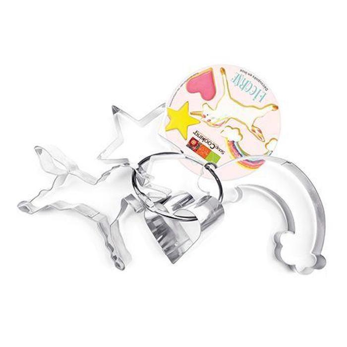 Cookie Cutter - Unicorn - 4 Pcs - Stainless Steel - Dishwasher Safe - Adorable Cutter