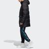 Adidas Neo Letter Pattern Mid-Length Hooded Down Jacket Men Outerwear Black GJ8786