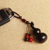 Polished Sandalwood Gourd Keychain Chinese Style Rosewood Car Keychain  Man Gift