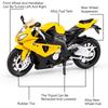 1:12 BMW S1000RR Motorcycle Model Toy Alloy Diecast Shock-absorbing Linkage Vehicle Models Free Wheeling Children's Toys Gifts