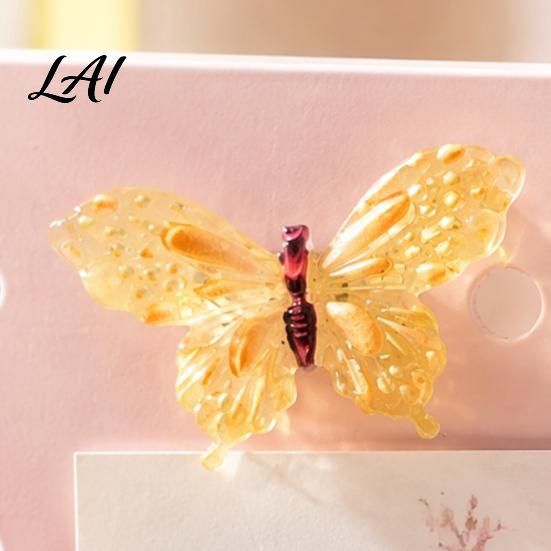 Office Memo Holders 5Pcs 3D Butterfly Refrigerator Magnet Inspired Kitchen Whiteboard Resin Decorative Magnets Magnetic Decor for Photos Notes