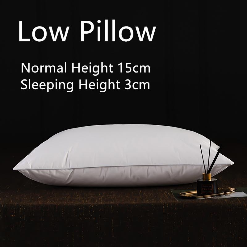 1шт гусиное перо и пух белые подушки вставки кровать сон 5 звезд отель коллекция подушки медленно отскакивают с 100% хлопковым чехлом