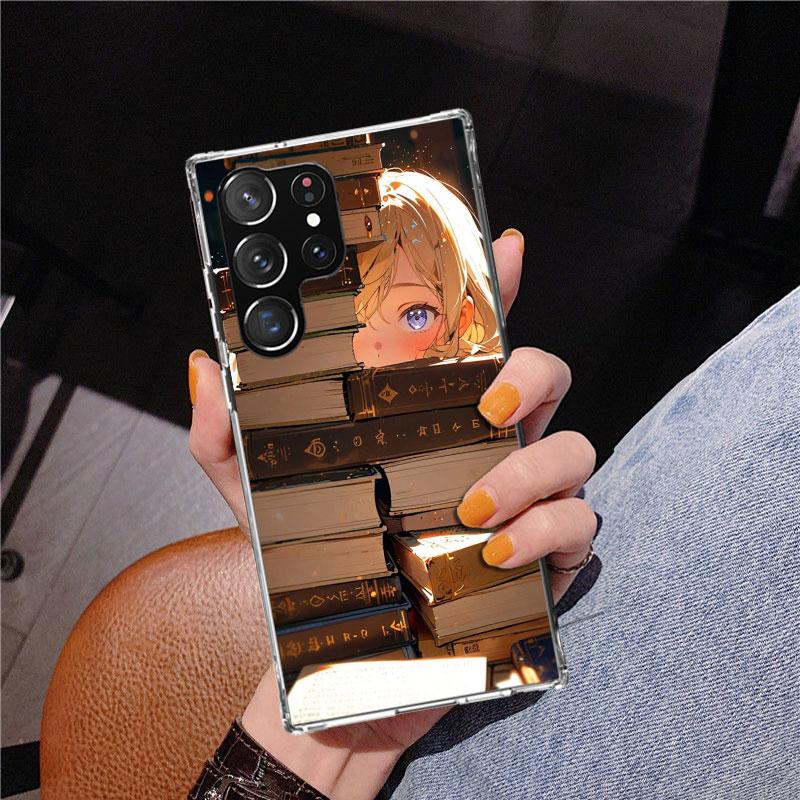 Иллюстрация «Читайте книги» Чехол-книжка для чтения для Samsung Galaxy S26 S25 Edge S23 S24 Ultra S22 Plus S21 S20 FE Уникальная обложка Мягкий C