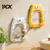 Suction Cup Lid Rack Pot Holder with Drip Tray, Wall Mounted No Drill Pan Cover Space Saving Organizer, Multi Layer Vertical for Kitchen Countertop