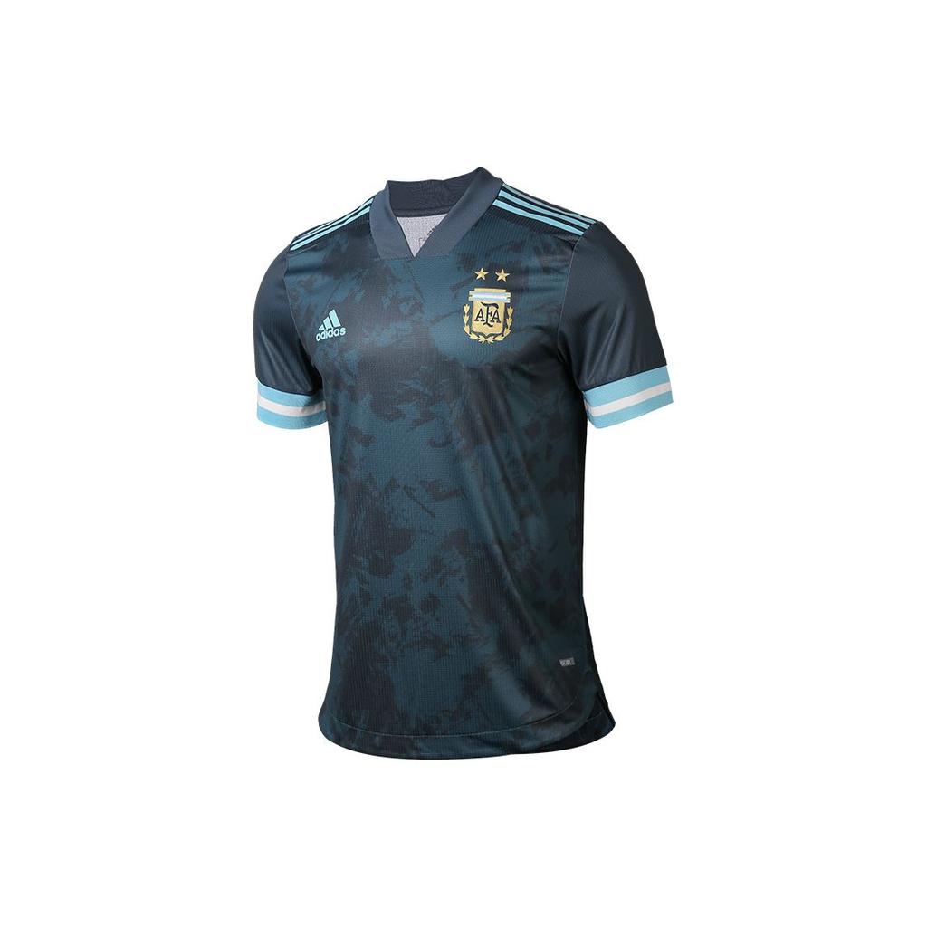 Adidas Argentina Away Breathable Short Sleeve Football Jersey Player Edition Men Tops Midnight-Blue FH8570