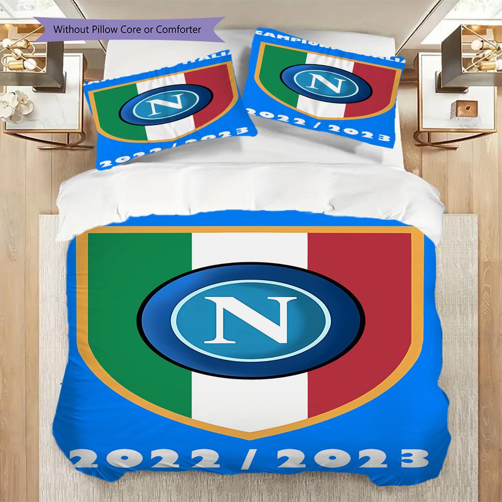 SSC Napoli Комплект постельного белья с узором Одеяло Пододеяльник Наволочка Домашний Декор Подарок на День Рождения (1 пододеяльник + 2 наволочки, без наполнителя)