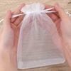5pcs Breathable Mesh Organza Bags Measuring, Transparent Drawstring Bags Suitable for Wedding Gifts, Jewelry Packaging