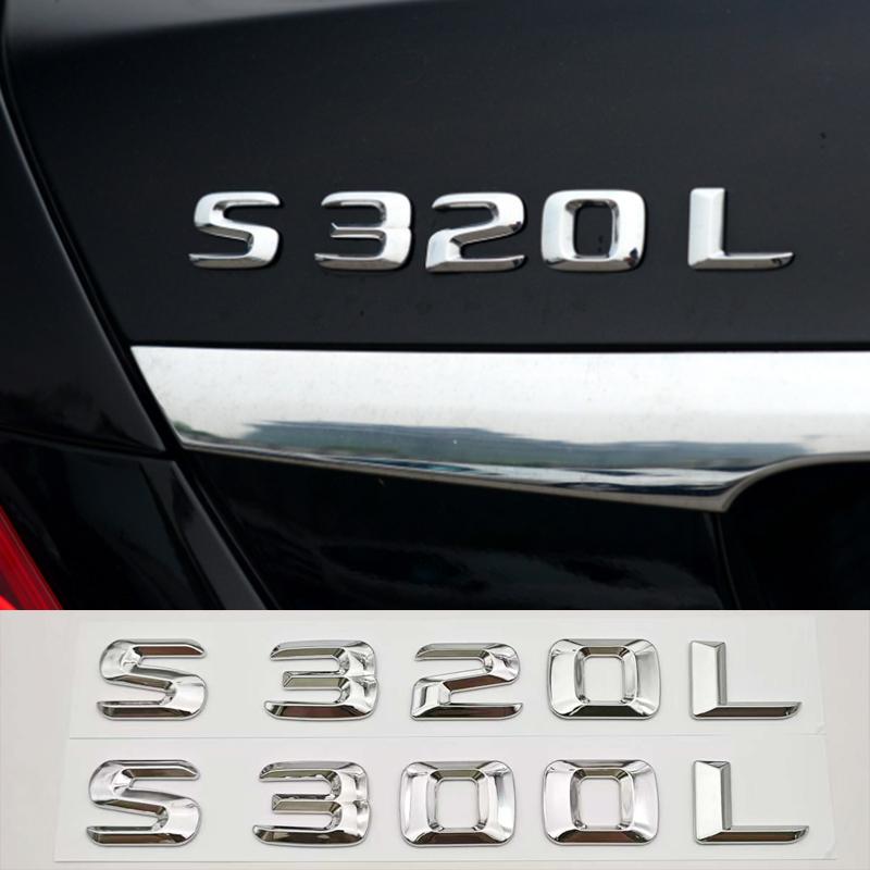 3D ABS Car Letters Logo S300L S320L Badge Sticker Emblem Decals For Mercedes Benz S Class S300L S320L V221 V222 Tail Accessories BX5