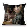 Rabbit Giraffe Elephant Deer Pug Horse Cushion Cover Xcm Nordic Fashion Animal Posters Sofa Decorative Pillow Case