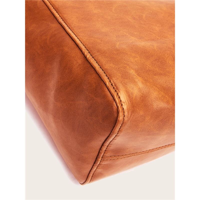 Женская большая сумка с карманами, мягкая кожа, портативная, на одно плечо, ретро, промасленная вощеная кожа, большая вместимость, модная, новая сумка-тоут, женская