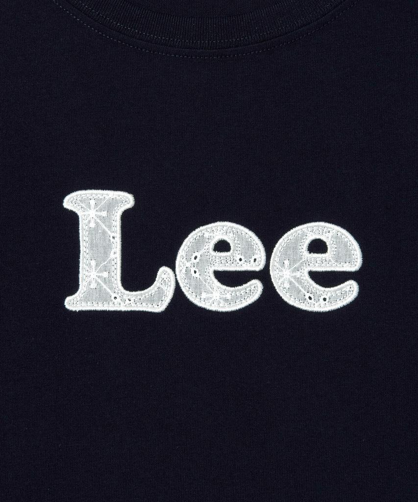Женская футболка LEE с кружевной аппликацией, темно-синяя