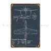 Dornier Do Blueprint Metal Sign Funny Home Bar Iron Cinema Tin Sign Poster