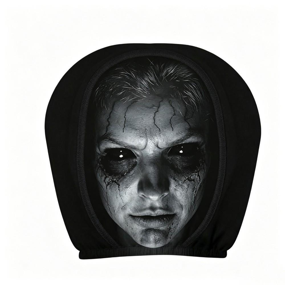 Polyester Car Headrest Cover Graphic Printed Car Neck Pillow Cover  Car Interior Decor