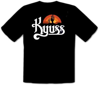 KYUSS Рок-музыка Логотип Черная Футболка -134-