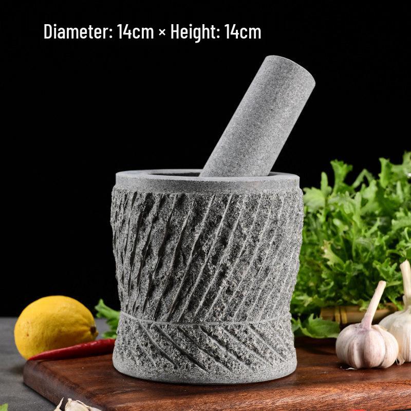 Набор для измельчения чеснока и ступка с пестиком из натурального камня