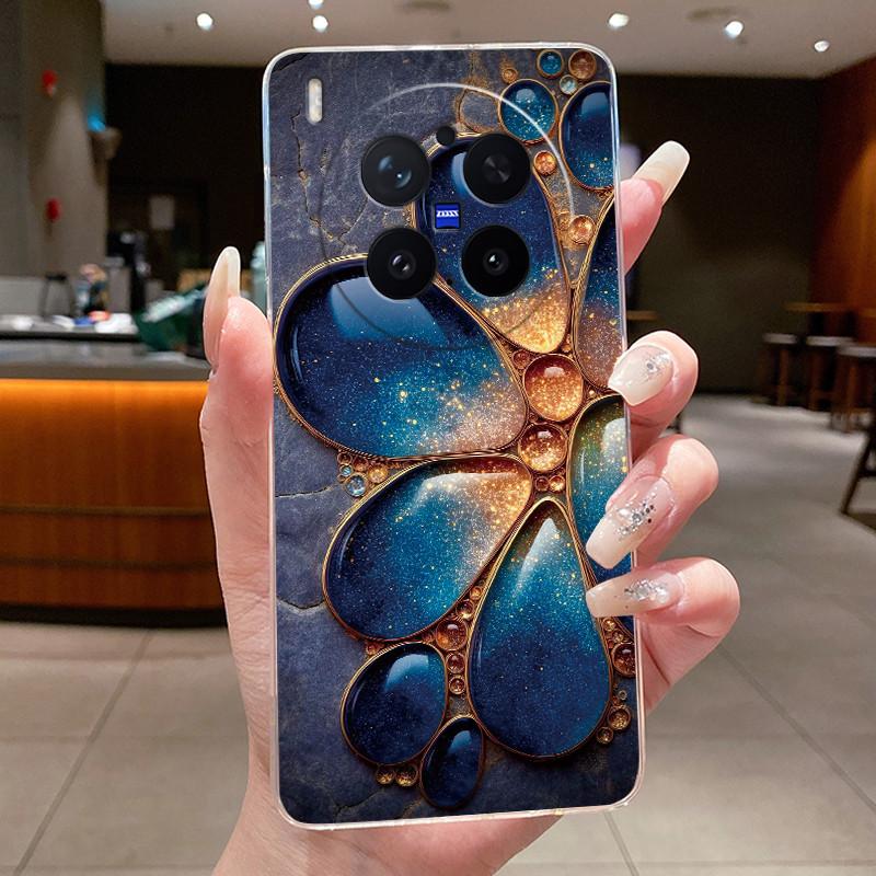 Модный Чехол-Вулкан для Vivo X300 Pro, Прозрачный Мягкий TPU, Защита от Царапин, Чехол для Пары