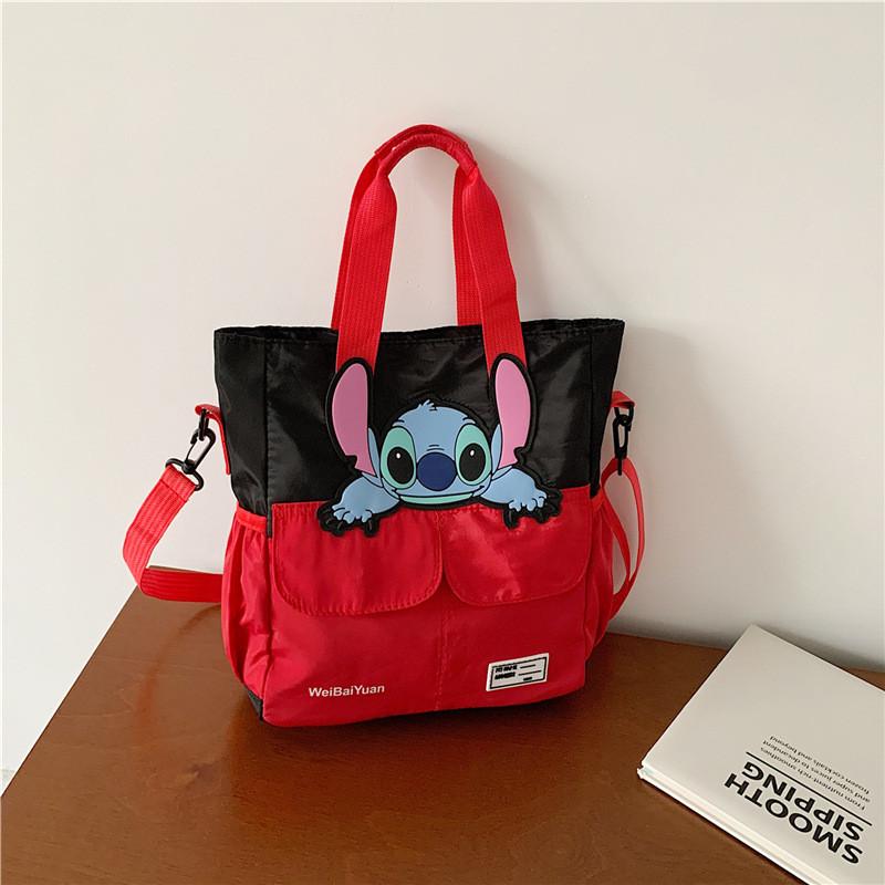 Детский мультяшный школьный рюкзак Lilo & Stitch из легкого нейлона с расширяемой вместимостью для учеников начальной школы