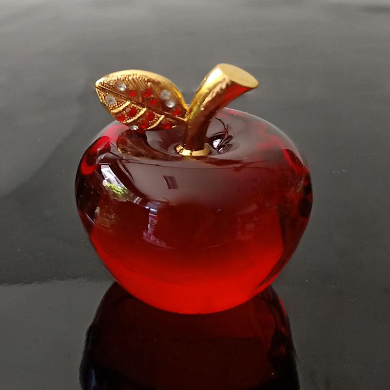 Хрустальное яблоко Креативный подарок Фестиваль Атмосфера Украшения Рождественское веселье Яблоко Украшение для автомобиля Украшение для дома Ремесла