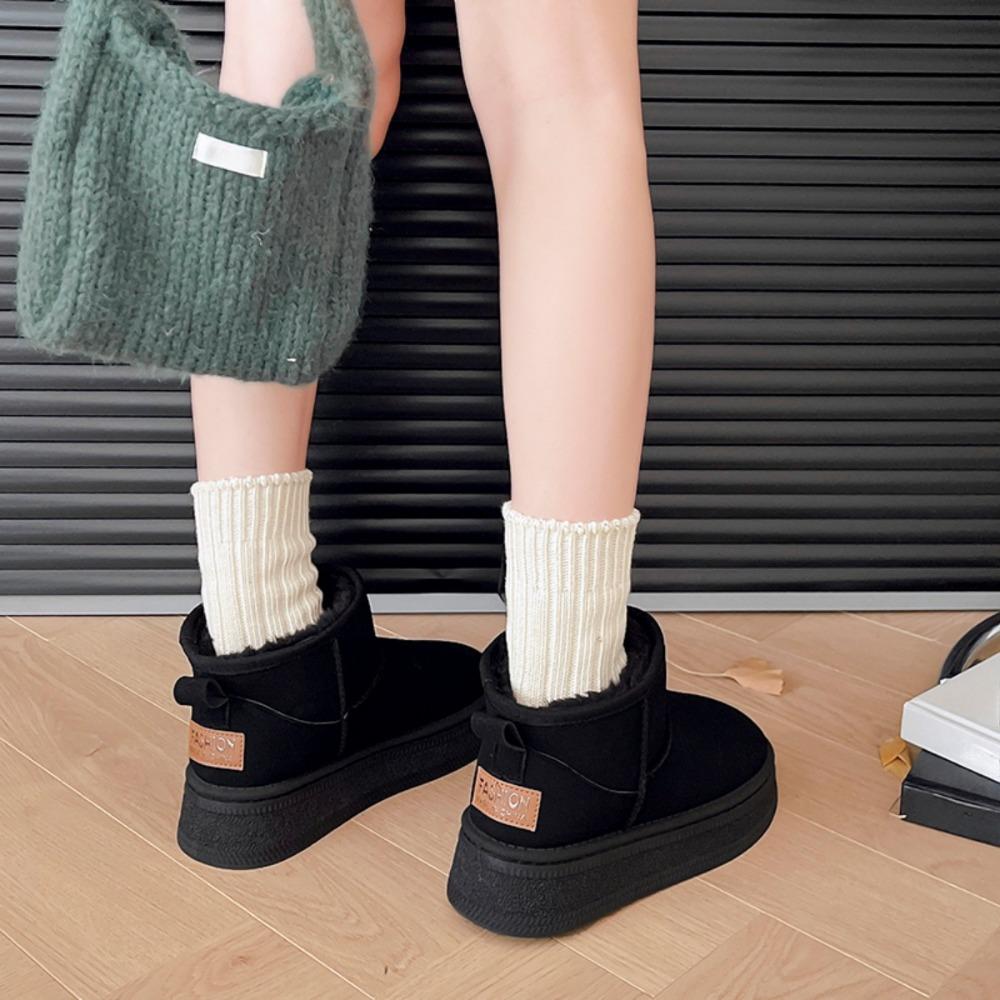 Зимние женские короткие плюшевые теплые зимние ботинки повседневная обувь новые замшевые ботинки челси ботильоны на плоской подошве женские ботинки на платформе размер 36-41
