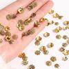 50-100pcs Gold Color Mixed Tibetan Flower Beads End Caps for Jewelry Making DIY Accessories