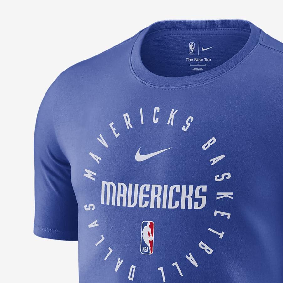 Nike Dallas Mavericks Мужская футболка Dri-FIT NBA Мужские топы Синяя HF1824-480