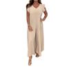 Summer Women's Jumpsuit Tie Ruffle Wide Leg Pants Solid Color Comfort Leisure Casual Jumpsuit