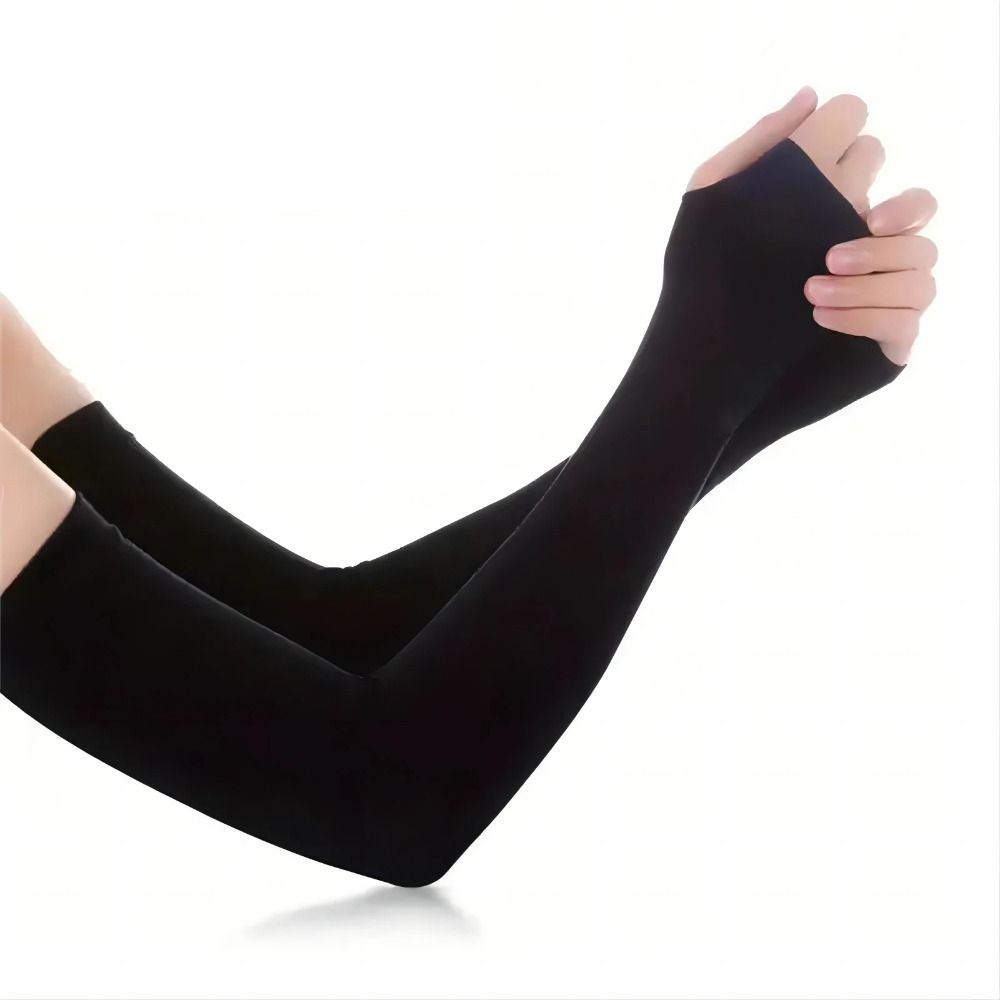 Breathable Sun Protection Sleeves Elastic Summer Cooling Cycling Sun Protection Arm Muffs Quick Drying Anti-UV Driving Sleeves