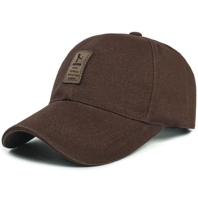 Spring Baseball Cap Men'S Versatile Sunscreen Fishing Hat Leather Label Fashion Casual Shade Cap
