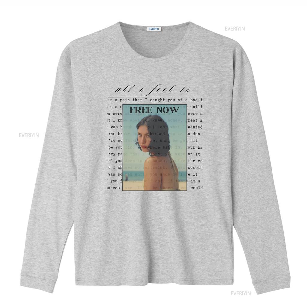 Gracie Abrams T Shirt Soft Free Now Song Lyrics The Secret of Us Album Summer vintage Washed Breathable Casual Comfortable