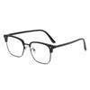 Photochromic Anti Radiation Blue Light Eyeglasses Square Metal Frame Computer Glasses for Women Men Replaceable Lens