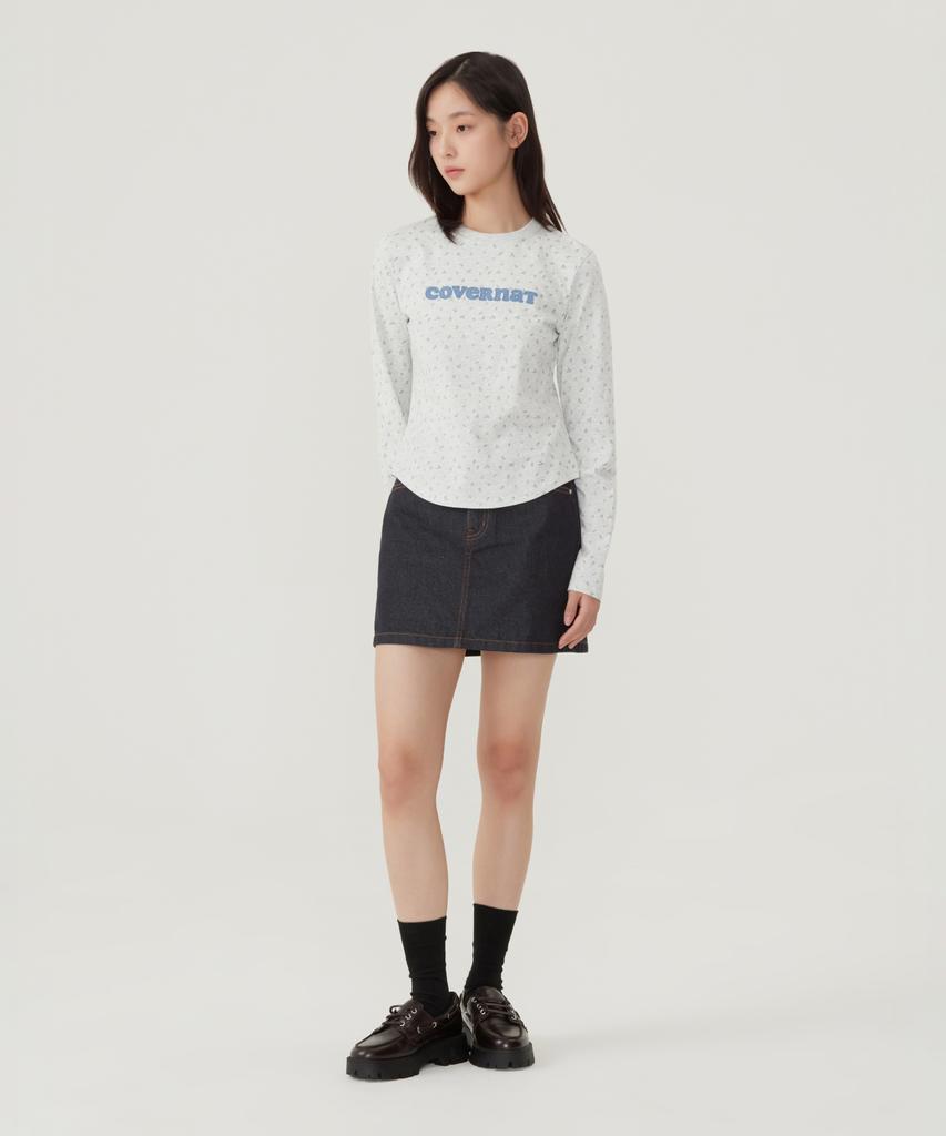COVERNAT WOMAN Cooper Logo Long Sleeve Charcoal