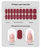 ES65 Полуотвержденные УФ-гелевые наклейки для ногтей - 20 пальцев простой дизайн