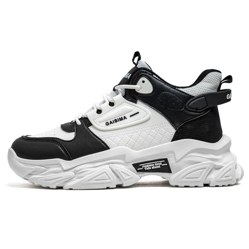 Autumn and winter new thick-soled leather dad shoes sports and leisure shoes
