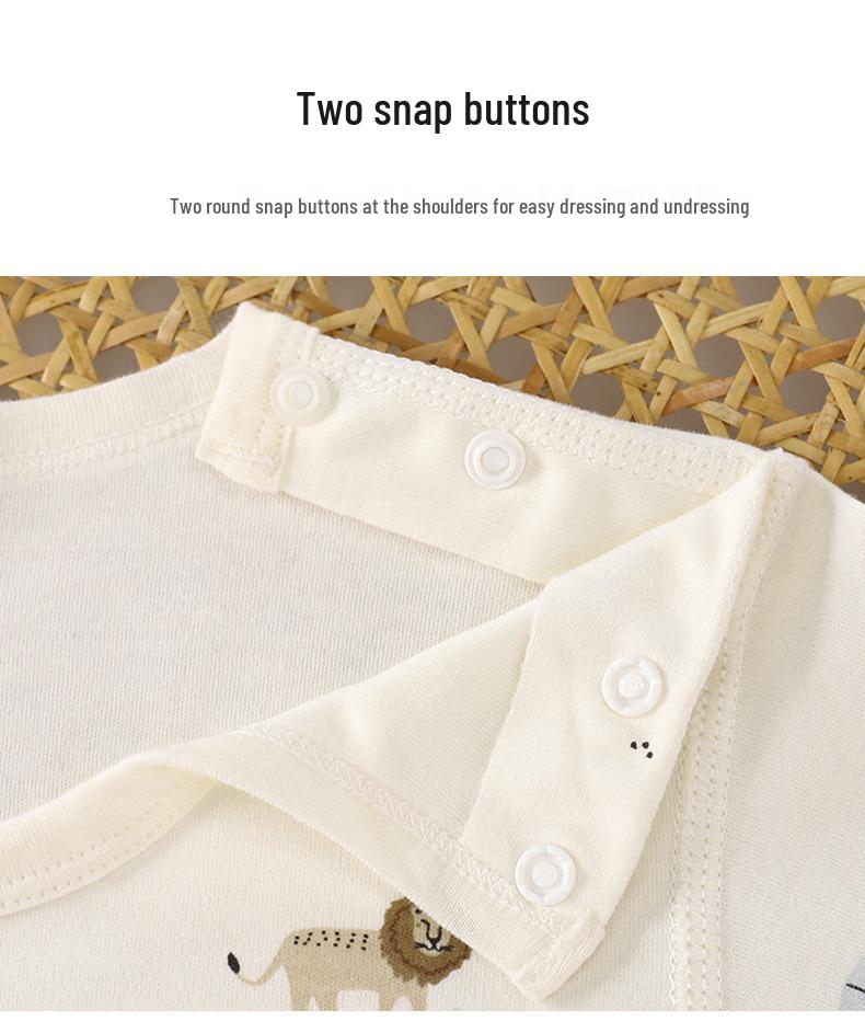 Детский и Малышовый Хлопковый Антибактериальный Комплект Нижнего Белья с Завышенной Талией для Мальчиков и Девочек 0-5 лет - Осенняя Одежда и Брюки