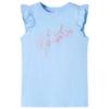 Children's T-shirt with Ruffle Sleeves Light Blue 92/104/116/128/140