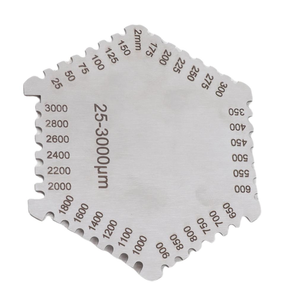 High Accurate Stainless Steel Wet Film Comb 25 3000um Thickness Gauge