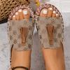 Large Platform Slippers for Women 2024 Summer New European and American Fringe Beach Women's Shoes 43 Zapatos De Mujer  Sandals