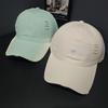 Baseball caps for men and women, new embroidered letters, holes, big head circumference, peaked cap, big brim, sunshade, sunscreen hat.