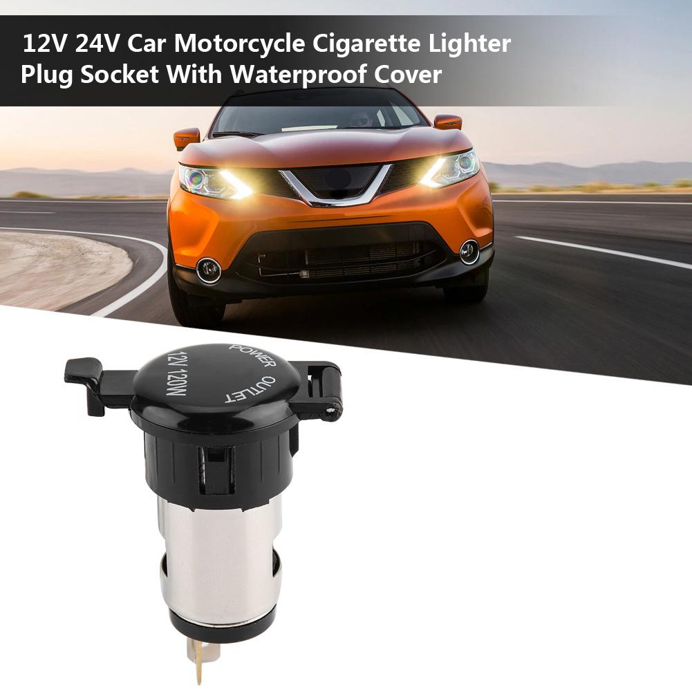 12 В 24 В автомобильный мотоциклетный прикуриватель с водонепроницаемым чехлом