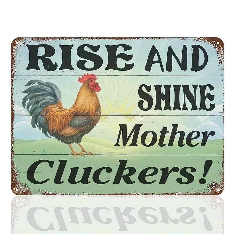 Crazy Chicken Coop Sign Retro Metal Welcome Plaque Funny Farmhouse Perfect For Henhouse Or Kitchen Ideal Farm Gift Wall Decor