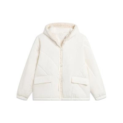 Li Ning X League Of Legends Poro Series однотонная искусственная овечья шерсть свободная короткая хлопковая куртка женские куртки Off-White AJMT312-1