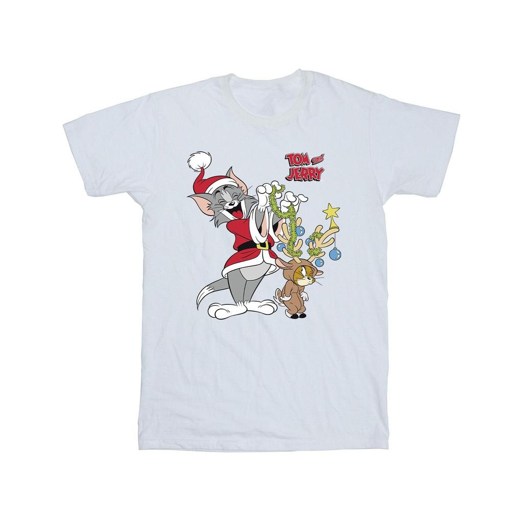 Tom & Jerry Mens Christmas Reindeer T-Shirt
