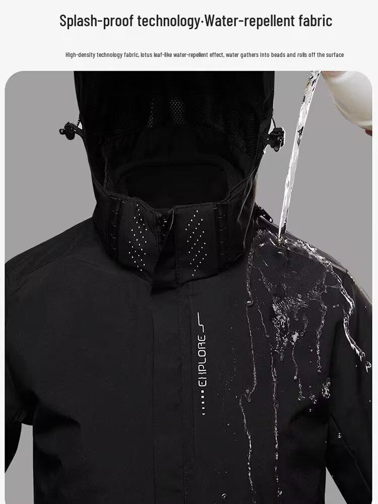 Мужская водонепроницаемая куртка-хардшелл «три в одном» Suzaku для активного отдыха и ношения в тибетском западном Сычуани