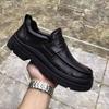 Hollow Leather Shoes Men's 2025 Summer New Men's Shoes Leather Breathable Trend Versatile Platform Business Casual Shoes