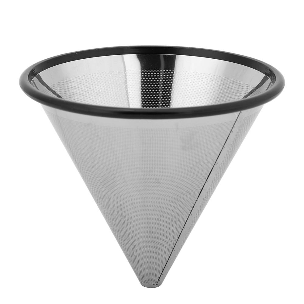 Metal Base Stainless Steel Coffee Filter Stainless Steel Coffee Mesh Strainer Single Cup Brewing